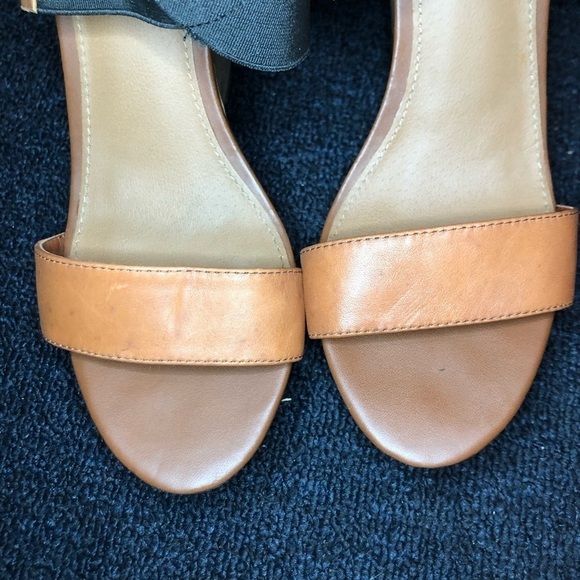 Steve Madden Roperr Brown & Black Strap Cork Wedges Size 7.5 - Picture 5 of 10